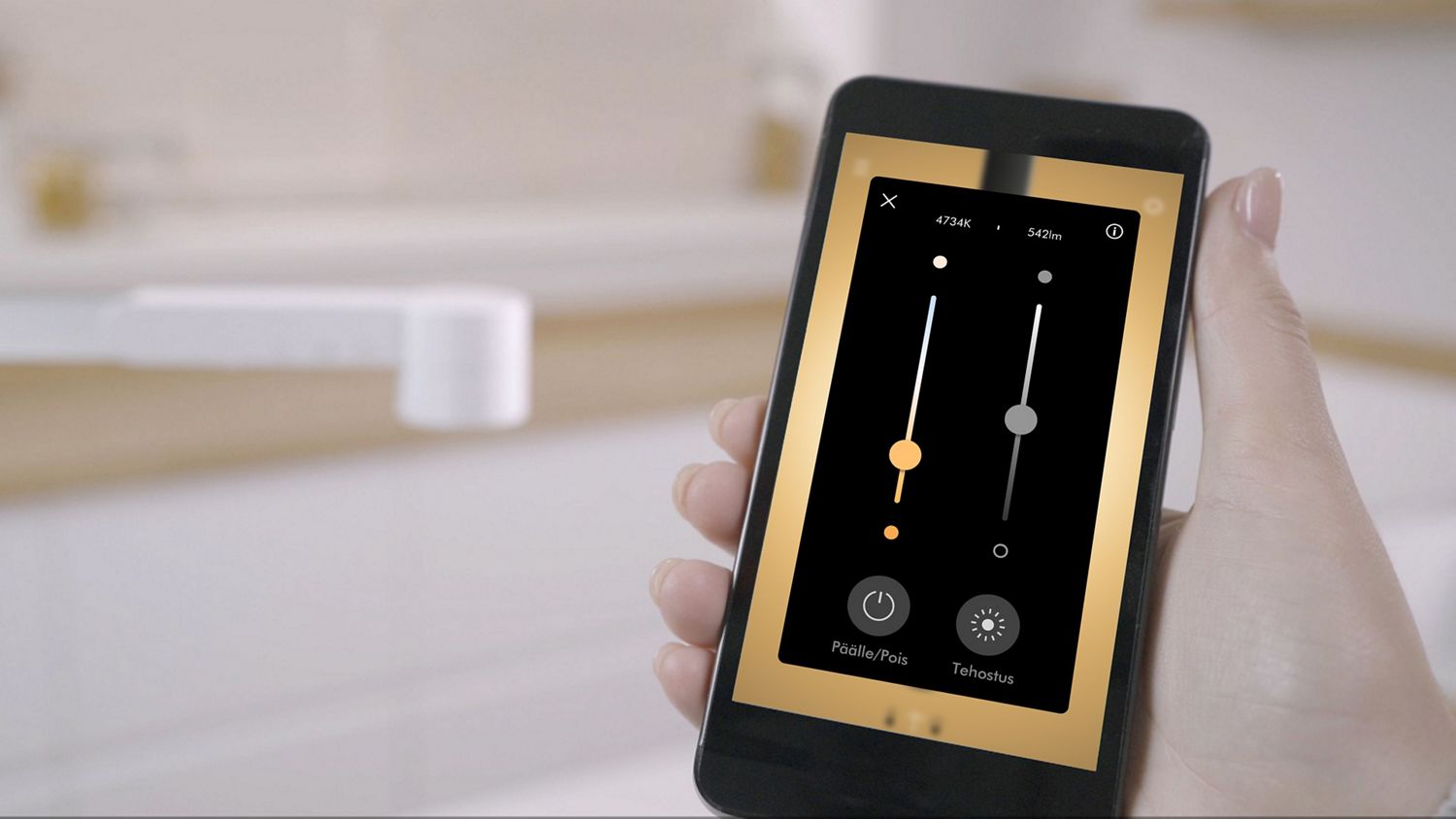 Dyson Link -sovellus älypuhelimen näytöllä